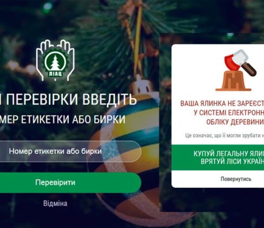 Хмельничане могут проверить законность происхождения новогодней елки с помощью мобильного приложения