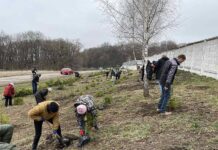 Вблизи Хмельницкого высадили сквер в честь погибших воинов